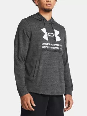 Muški sweatshirt UNDER ARMOUR RIVAL TERRY GRAPHIC HOOD 1386047-025 SIVA