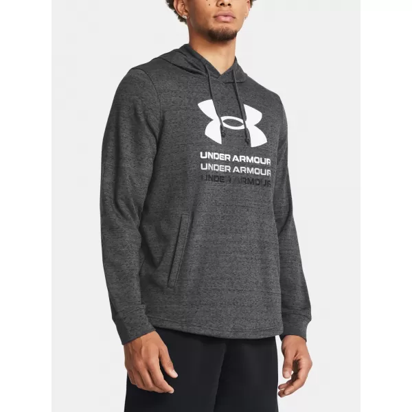  Muški sweatshirt UNDER ARMOUR RIVAL TERRY GRAPHIC HOOD 1386047-025 SIVA 