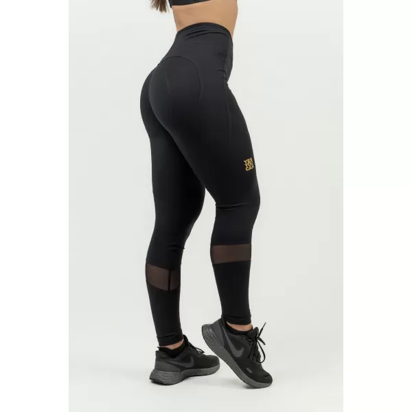  Ženske oblikovane push-up tajice INTENSE Srcolike 843 CRNE/ZLATNE Nebbia 
