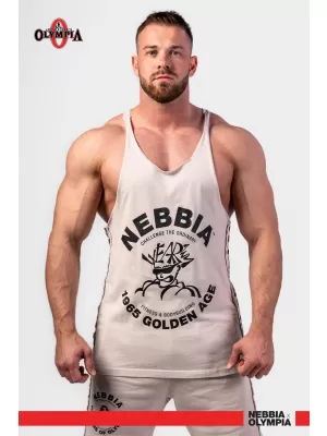 Washed muscle back stringer GOLDEN AGE 791 LIGHT GREY Nebbia