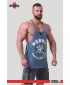 Washed muscle back stringer GOLDEN AGE 791 BLUE Nebbia