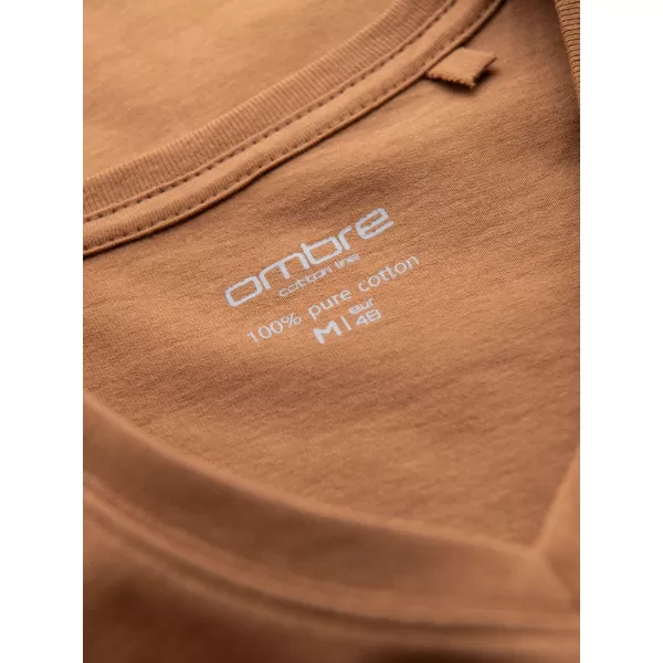  Košulja OMBRE OM-TSBS-0237 SMEĐI 