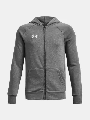 Trenirka za dječake UNDER ARMOUR RIVAL FLEECE FZ HOODIE 1379794-025 SIVA