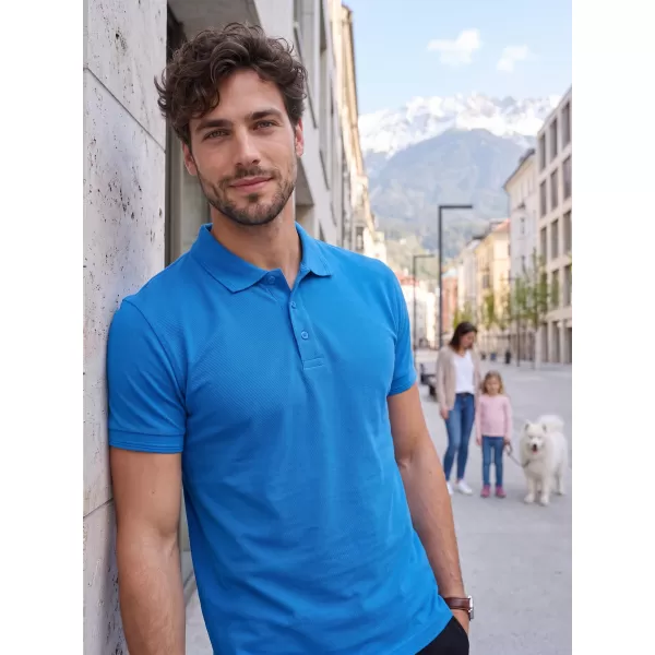  Muška majica s kragnom ALTISPORT NoPrint NP/ALM302 DISALICA PLAVA 