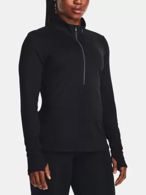 Ženska majica kratkih rukava UNDER ARMOUR QUALIFIER RUN 1/2 ZIP 1379349-001 CRNA