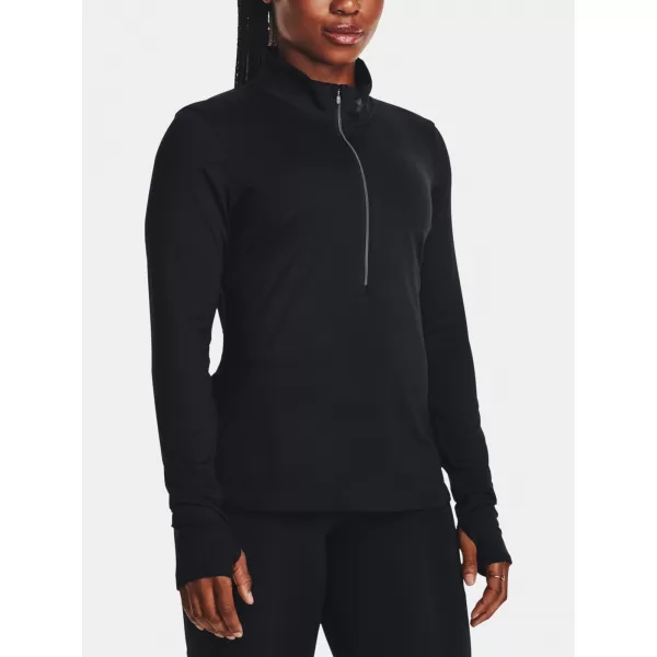  Ženska majica kratkih rukava UNDER ARMOUR QUALIFIER RUN 1/2 ZIP 1379349-001 CRNA 