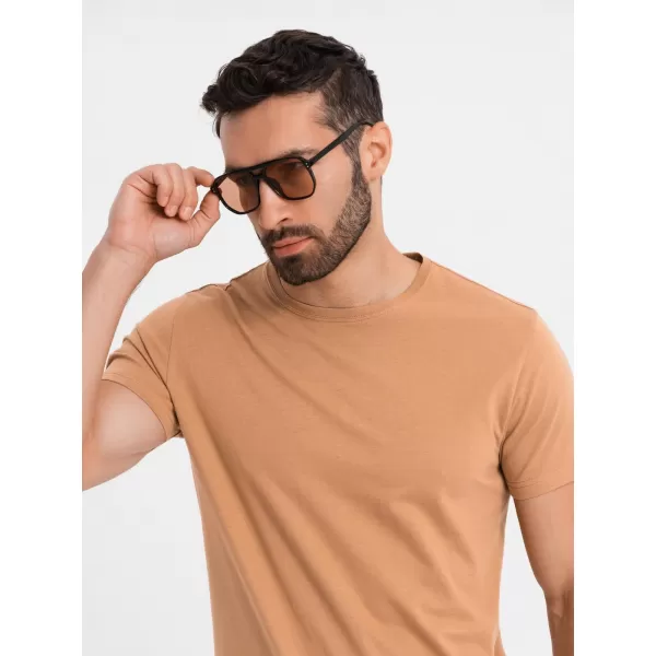  Košulja OMBRE OM-TSBS-0236 SMEĐI 