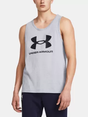 Muška majica bez rukava UNDER ARMOUR SPORTSTYLE LOGO TANK 1382883-035 SIVA
