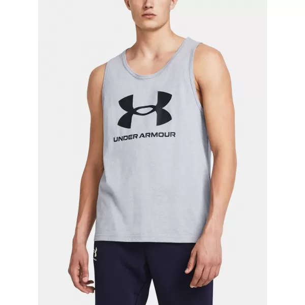  Muška majica bez rukava UNDER ARMOUR SPORTSTYLE LOGO TANK 1382883-035 SIVA 