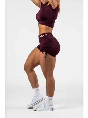 Push-up kratke hlače s vezicama STRONG BEAUTY 429 TAMNOCRVENA Nebbia