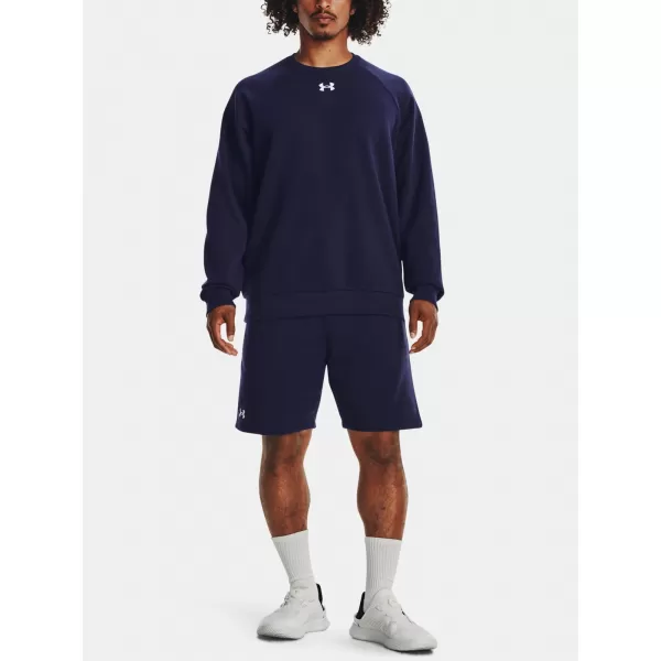  Muški sweatshirt UNDER ARMOUR RIVAL FLEECE CREW 1379755-410 PLAVA 