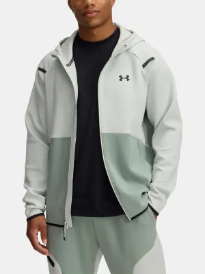 Muški sweatshirt UNDER ARMOUR UNSTOPPABLE FLC FZ HD EU 1389352-377 ZELENA