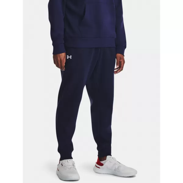  Muške trenirke UNDER ARMOUR RIVAL FLEECE JOGGERS 1379774-410 PLAVA 