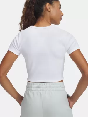 Ženska majica kratkih rukava UNDER ARMOUR RIVAL RIB BABY TEE 6000264-100 BIJELA