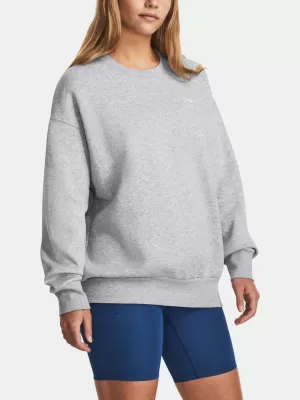 Ženski sweatshirt UNDER ARMOUR ESSENTIAL FLC OS CREW 1379475-012 SIVA