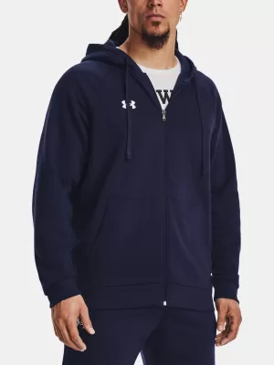 Muški sweatshirt UNDER ARMOUR RIVAL FLEECE FZ HOODIE 1379767-410 PLAVA
