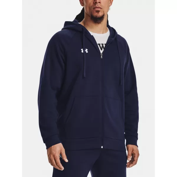  Muški sweatshirt UNDER ARMOUR RIVAL FLEECE FZ HOODIE 1379767-410 PLAVA 