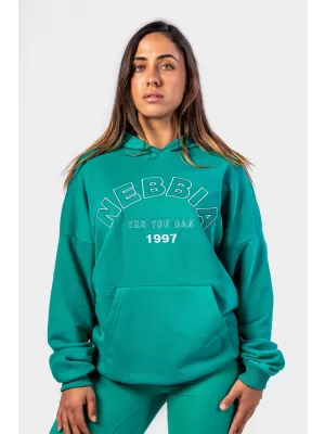 Oversize majica s kapuljačom GYM RAT 256 GREEN Nebbia