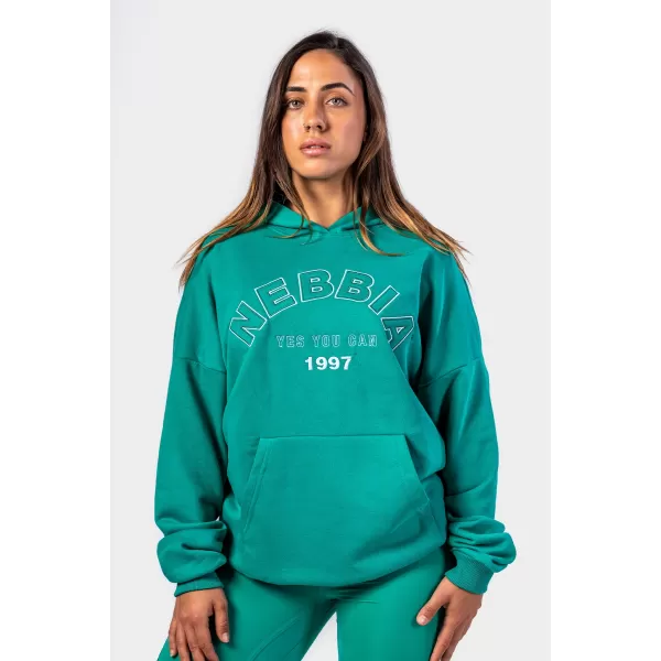  Oversize majica s kapuljačom GYM RAT 256 GREEN Nebbia 