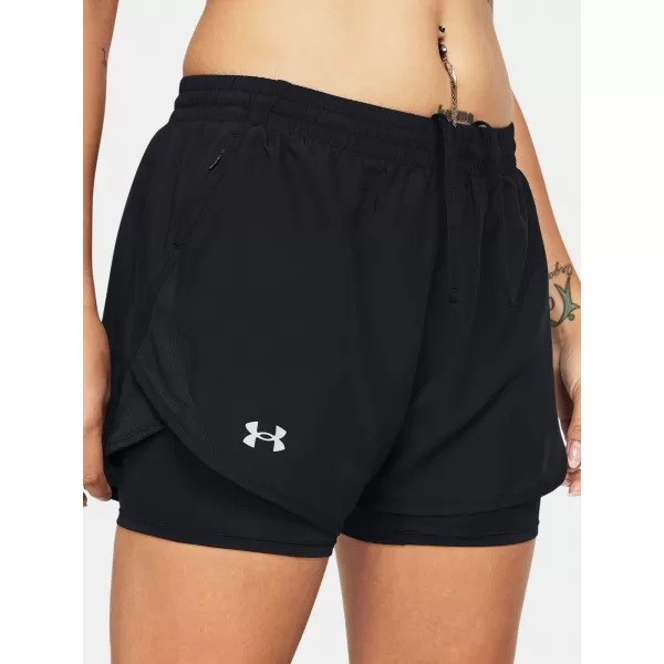  Ženske kratke hlače UNDER ARMOUR FLY BY 2-IN-1 SHORTS 1382440-001 CRNA 