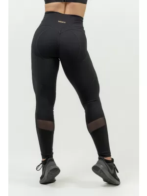 Ženske oblikovane push-up tajice INTENSE Srcolike 843 CRNE/ZLATNE Nebbia