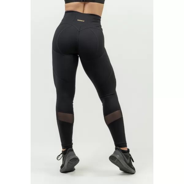  Ženske oblikovane push-up tajice INTENSE Srcolike 843 CRNE/ZLATNE Nebbia 