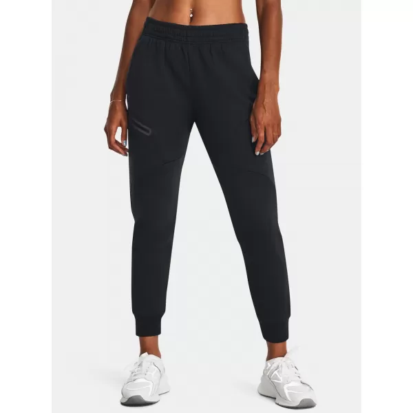  Ženske trenirke UNDER ARMOUR UNSTOPPABLE FLC JOGGER 1379846-001 CRNA 