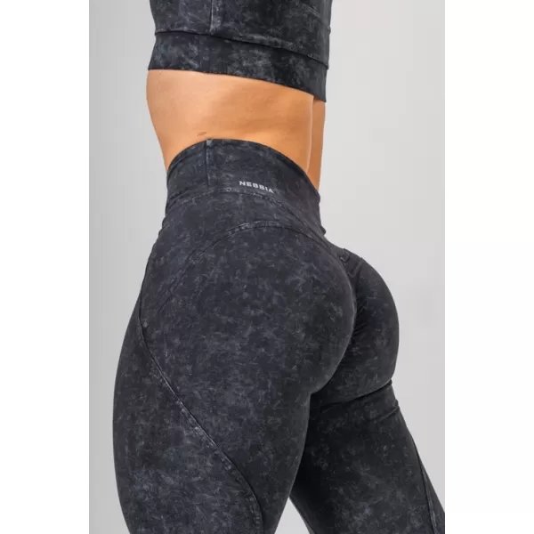  Isprane tajice s visokim strukom GYM WARRIOR 776 BLACK Nebbia 
