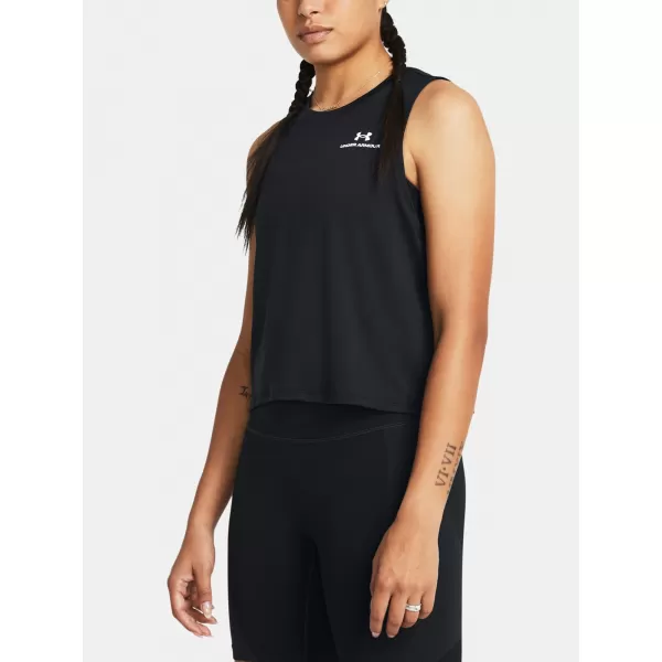  Ženska majica bez rukava UNDER ARMOUR VANISH ENERGY CROP TANK 1383654-001 CRNA 