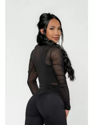 Ženski top s dugim rukavima INTENSE Sheer 847 Gold BLACK/GOLD Nebbia