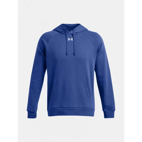  Muški sweatshirt UNDER ARMOUR RIVAL FLEECE HOODIE 1379757-432 PLAVA 