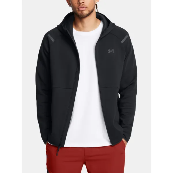 Muški sweatshirt UNDER ARMOUR UNSTOPPABLE FLC FZ HD EU 1389352-001 CRNA 