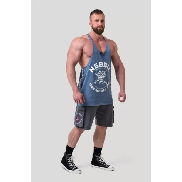  Washed muscle back stringer GOLDEN AGE 791 BLUE Nebbia 