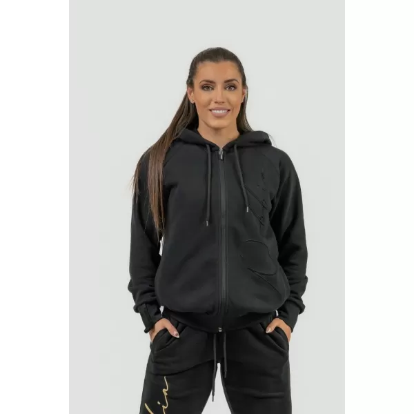  Ženska sportska majica s kapuljačom INTENSE Signature 845 BLACK Nebbia 
