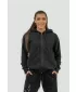 Ženska sportska majica s kapuljačom INTENSE Signature 845 BLACK Nebbia
