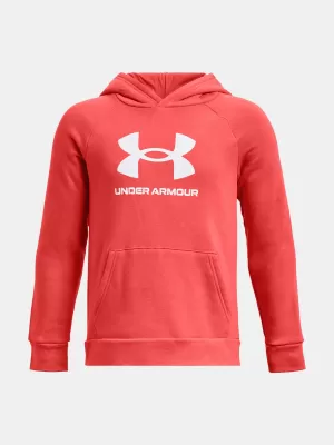 Trenirka za dječake UNDER ARMOUR RIVAL FLEECE BL HOODIE 1379791-690 CRVENA