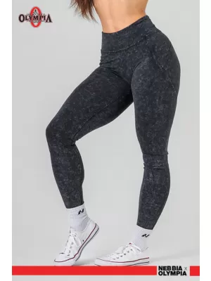 Isprane tajice s visokim strukom GYM WARRIOR 776 BLACK Nebbia