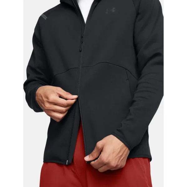  Muški sweatshirt UNDER ARMOUR UNSTOPPABLE FLC FZ HD EU 1389352-001 CRNA 