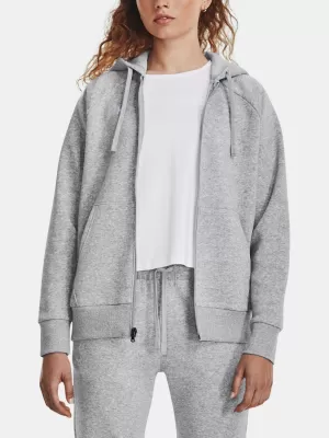 Ženski sweatshirt UNDER ARMOUR RIVAL FLEECE FZ HOODIE 1379497-012 SIVA