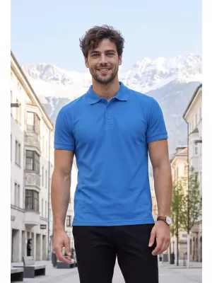 Muška majica s kragnom ALTISPORT NoPrint NP/ALM302 DISALICA PLAVA