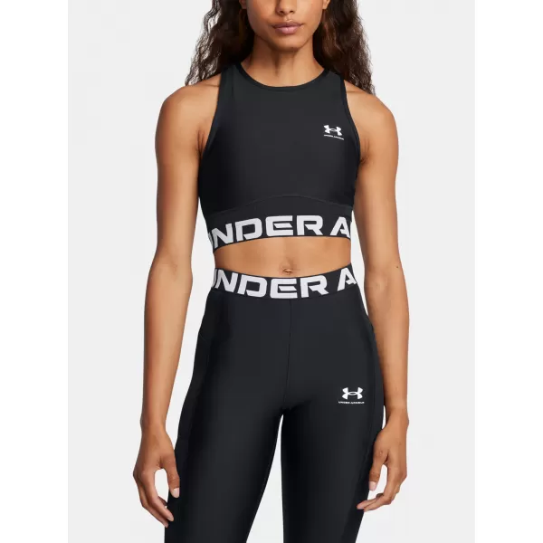  Ženska majica bez rukava UNDER ARMOUR HEATGEAR RIB TANK 1388694-001 CRNA 