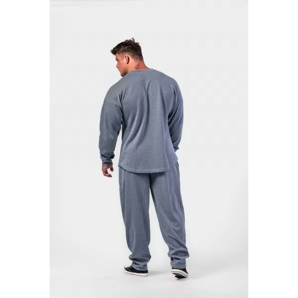  Oversized majica bez kapuljače SIGNATURE 797 BLUE Nebbia 