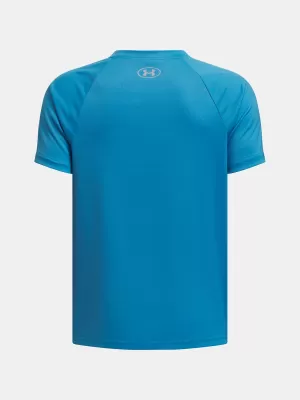 Majica za dječake UNDER ARMOUR TECH SPLIT WORDMARK SS 1383010-452 PLAVA