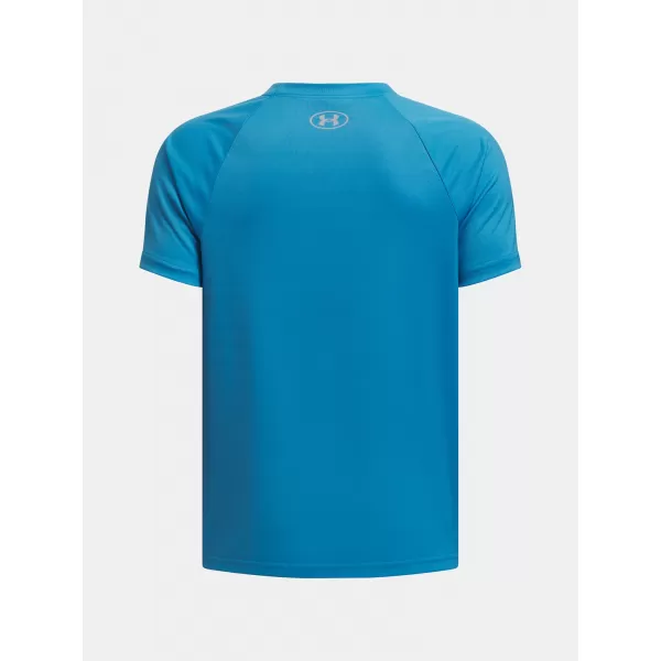  Majica za dječake UNDER ARMOUR TECH SPLIT WORDMARK SS 1383010-452 PLAVA 