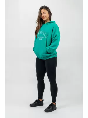 Oversize majica s kapuljačom GYM RAT 256 GREEN Nebbia