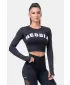 Sportski HERO skraćeni top dugih rukava 585 BLACK Nebbia