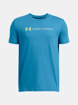 Majica za dječake UNDER ARMOUR B LOGO WORDMARK SS 1389963-452 PLAVA