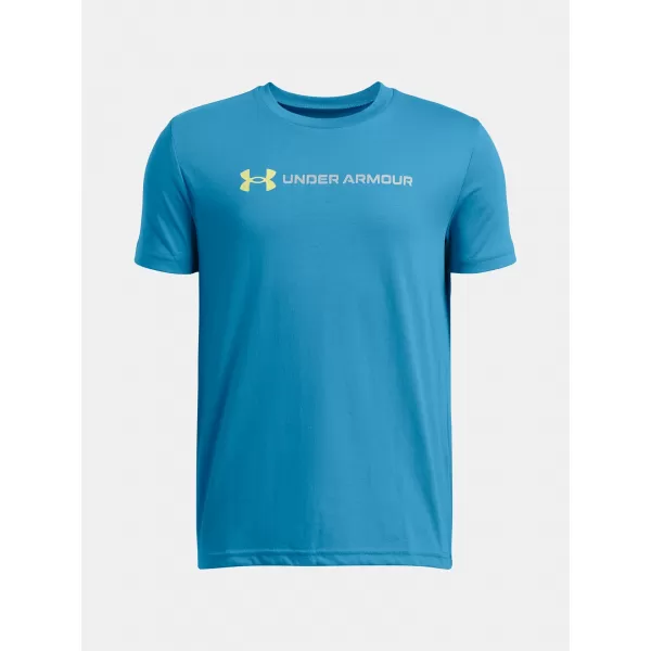  Majica za dječake UNDER ARMOUR B LOGO WORDMARK SS 1389963-452 PLAVA 