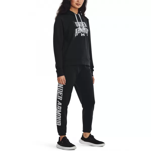  Ženske trenirke UNDER ARMOUR RIVAL TERRY GRAPHIC JOGR 1379437-001 CRNA 