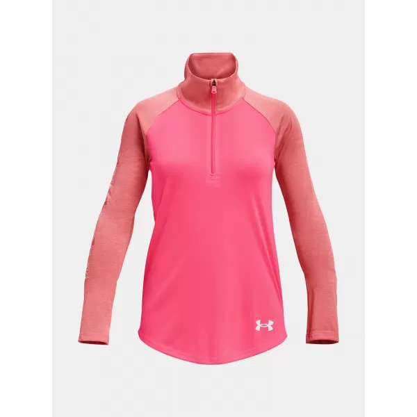  Majica za djevojčice UNDER ARMOUR TECH GRAPHIC 1/2 ZIP 1377586-683 RUŽIČASTA 